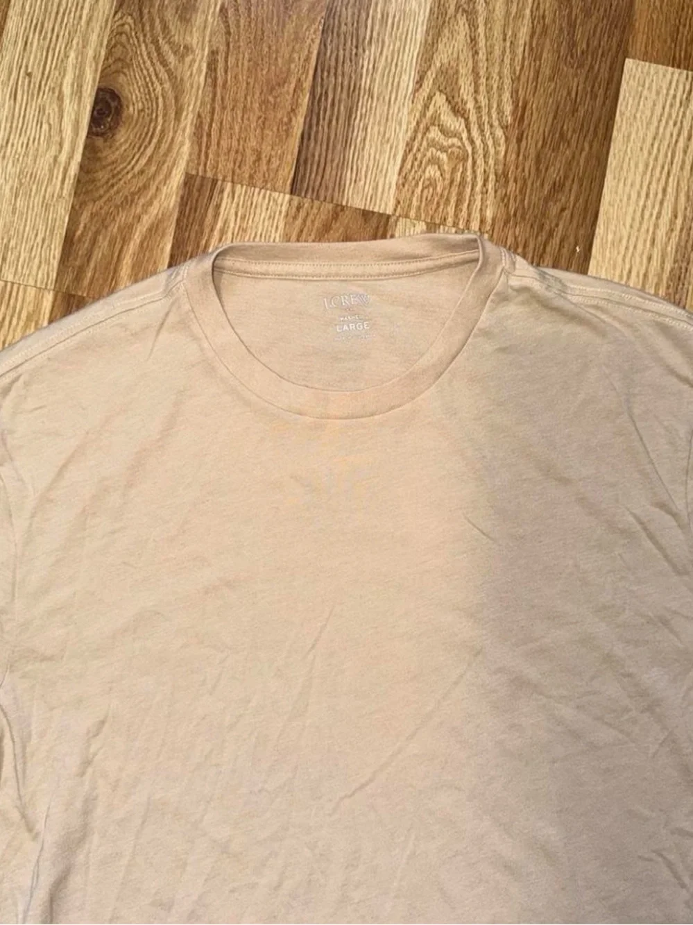 Men's Long-Sleeve Crew Neck Shirt - Cream